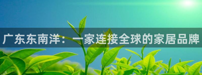 先锋娱乐垫付金额：广东东南洋：一家连接全球的家居品牌